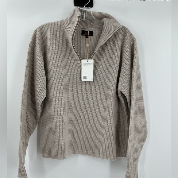 Quince Sweaters - Quince Mongolian Cashmere Fisherman Quarter Zip Sweater xs